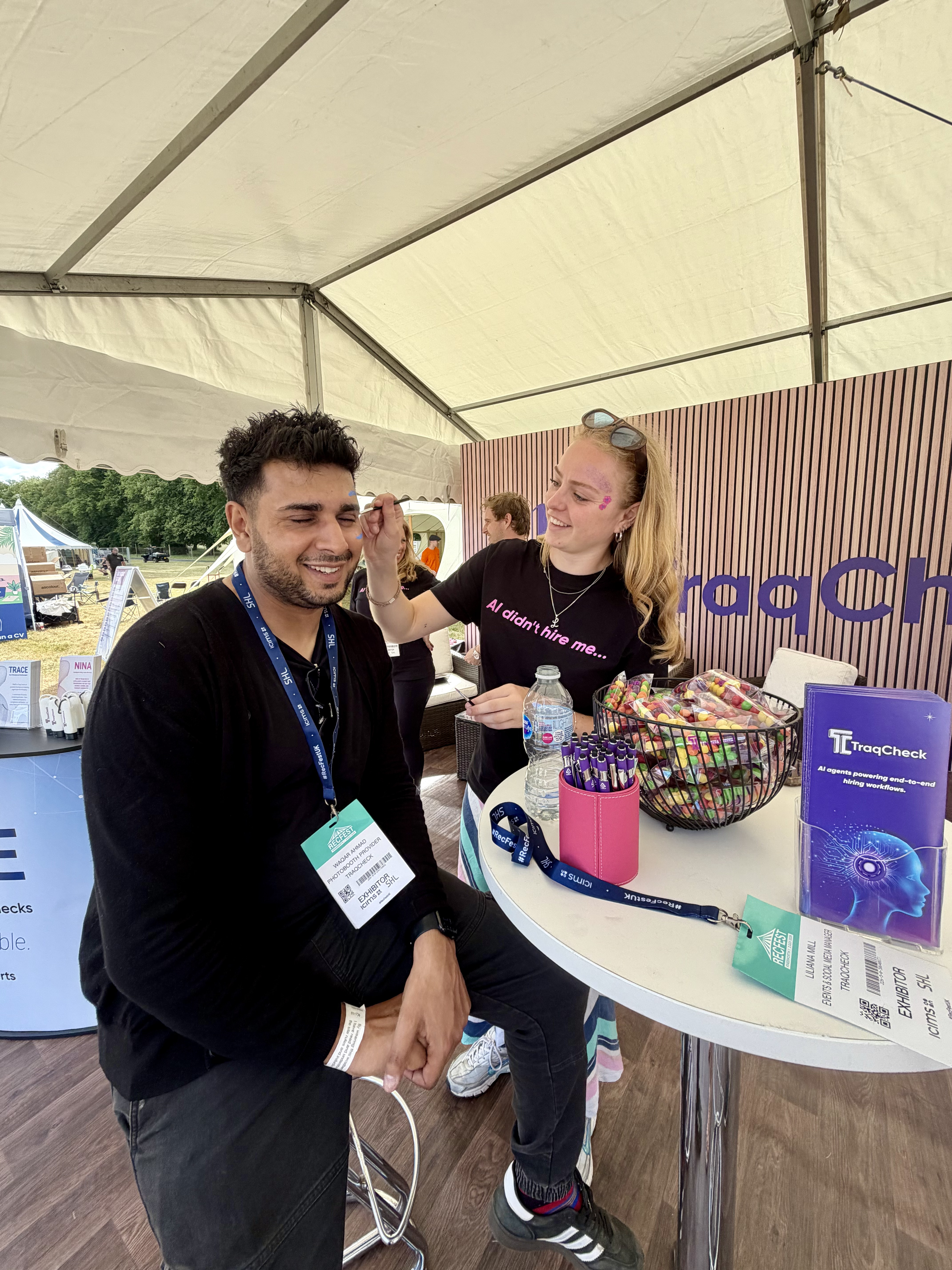 Live product demos at the TraqCheck stand